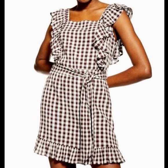 TopShop Checked Mini Dress - Picture 1 of 5